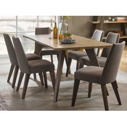 Cadell Aged Oak 6 Seater Dining Table