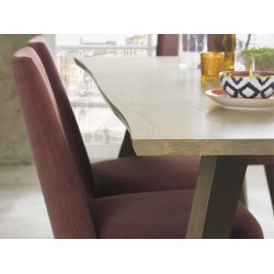 Cadell Aged Oak 6 Seater Dining Table