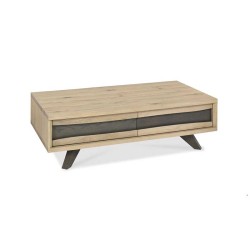 Cadell Aged Oak Coffee Table w/ Dr.
