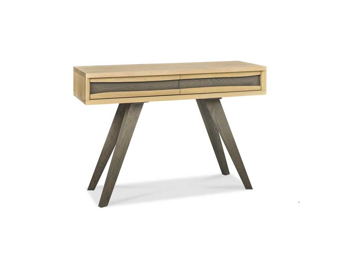 Cadell Aged Oak Console Table w/ Drawers