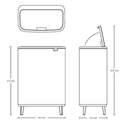 Brabantia Bo Touch Bin Hi (60 Litres)