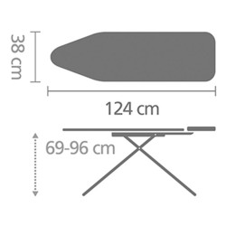 Brabantia Ironing Board B (124 x 38 cm)