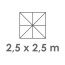 250 x 250 cm 