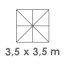 350 x 350 cm  + 200.00€ 