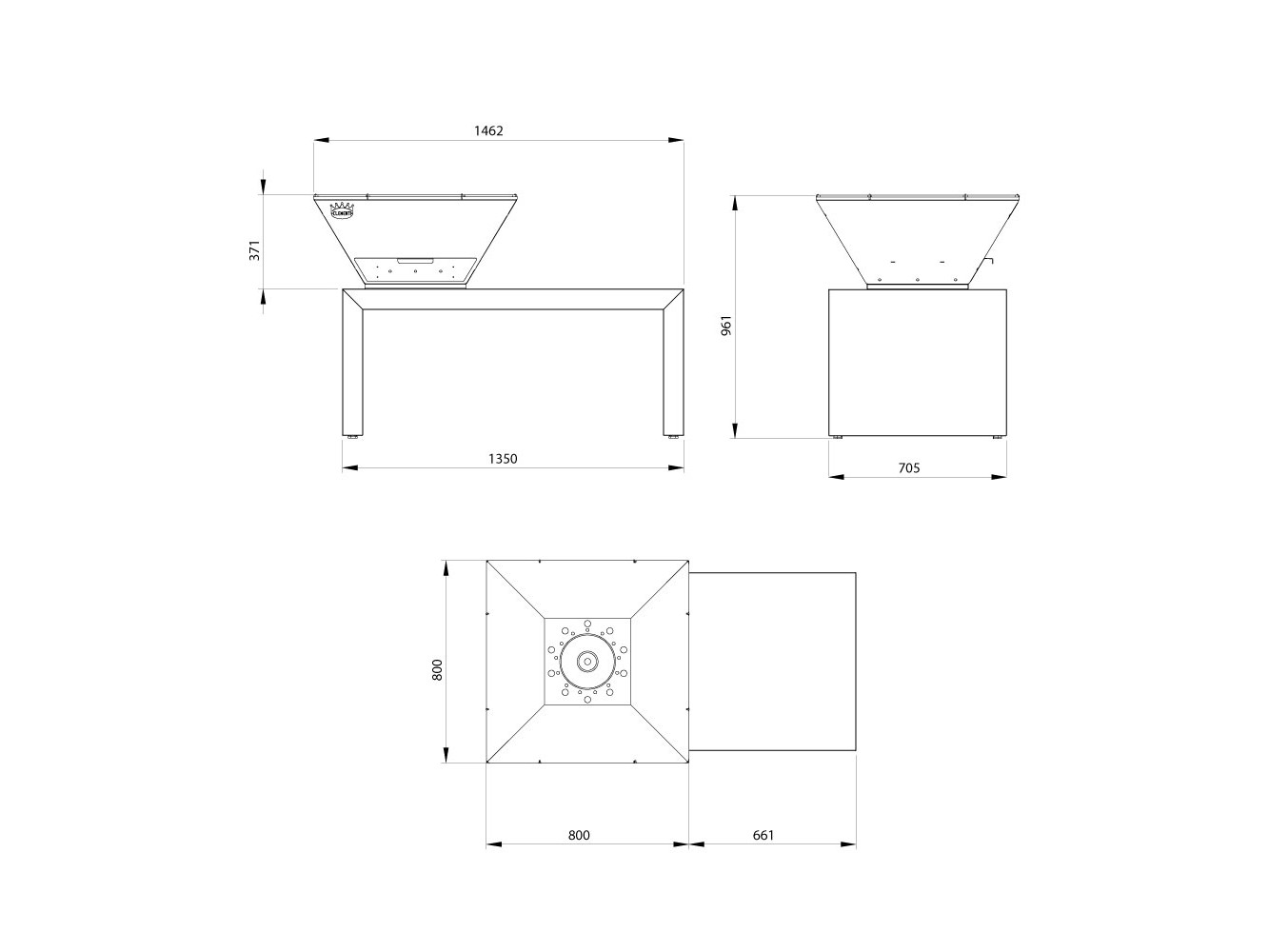 Clementi Colorado Wood Barbecue with Worktop