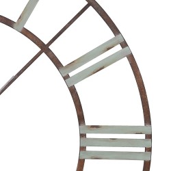 Aged Wrought Iron Roman Numeral Wall Clock