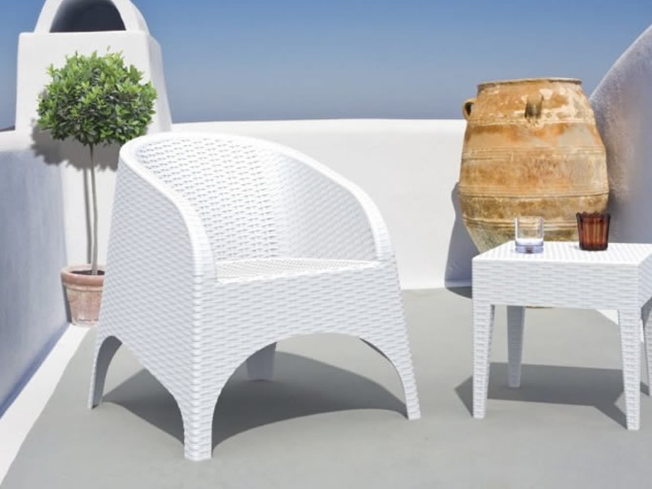 Estoril Armchair and Drinks Table