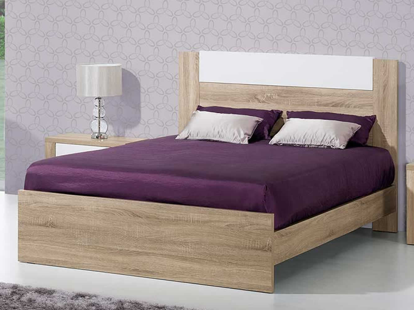 Como Natura Oak/White Double Bedstead