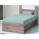 Cama Individual Como Roble Gris/Blanco