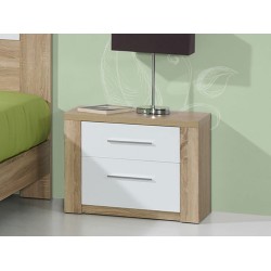 Como Natura Oak/White Bedside Table