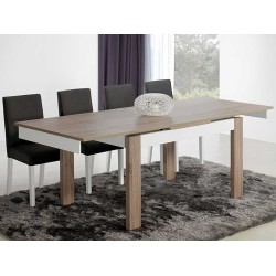Como Grey Oak/White Dining Table