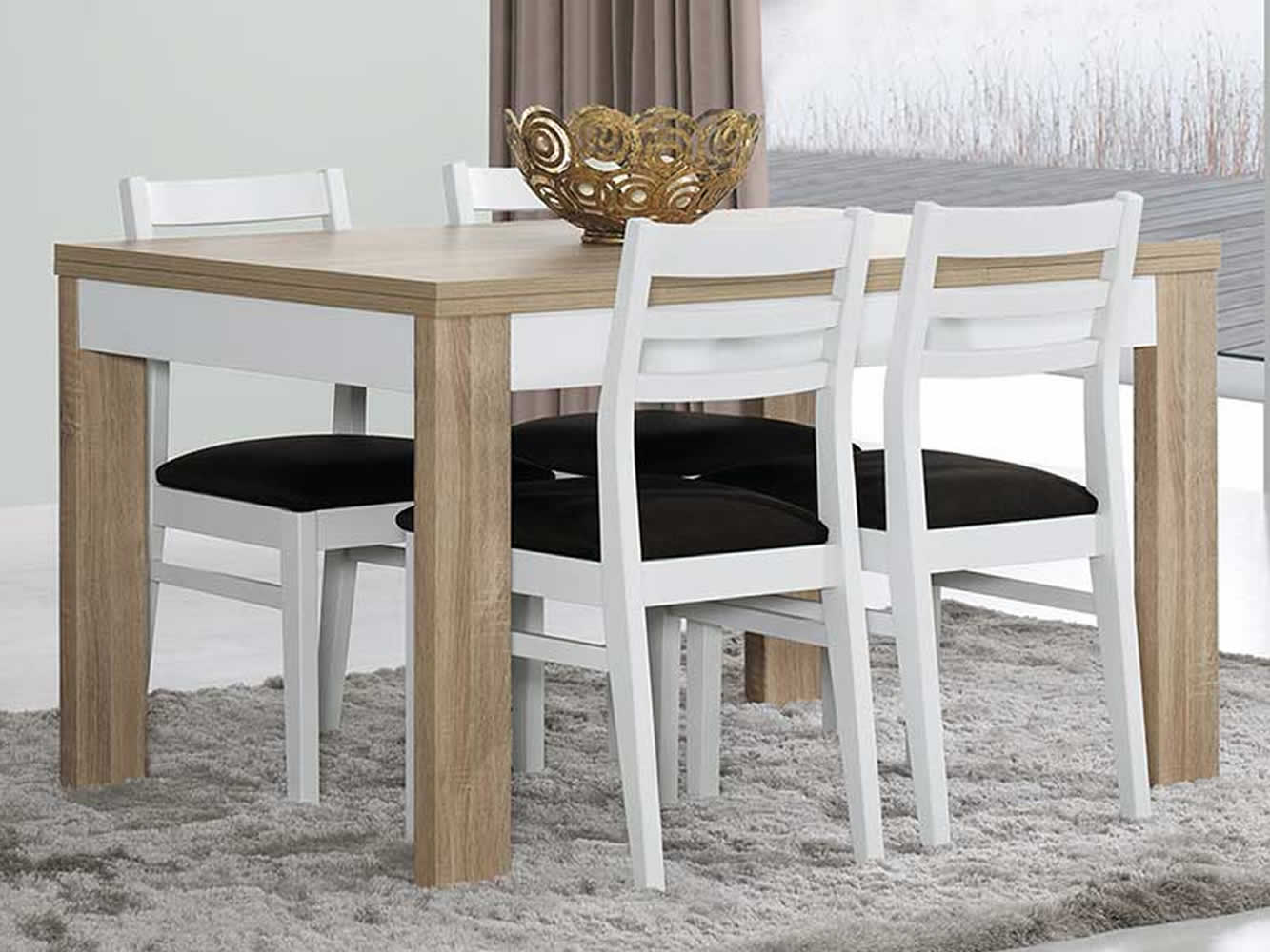 Como Natura Oak/White Dining Table