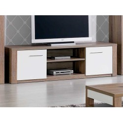 Como Grey Oak/White TV Base