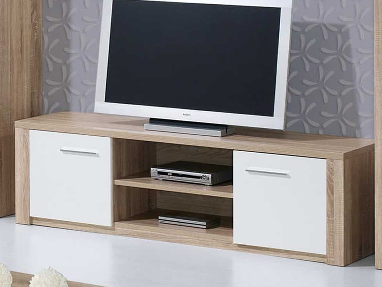 Mueble TV Como Roble Natura/Blanco