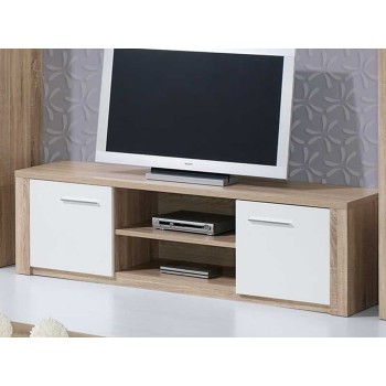 Meuble TV Como Chêne Naturel/Blanc