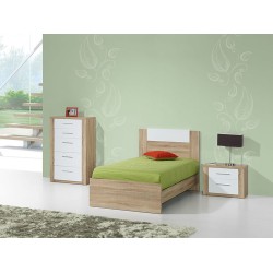 Como Natura Oak/White Bedside Table