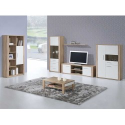 Como Natura Oak/White Bookcase with 1 Door