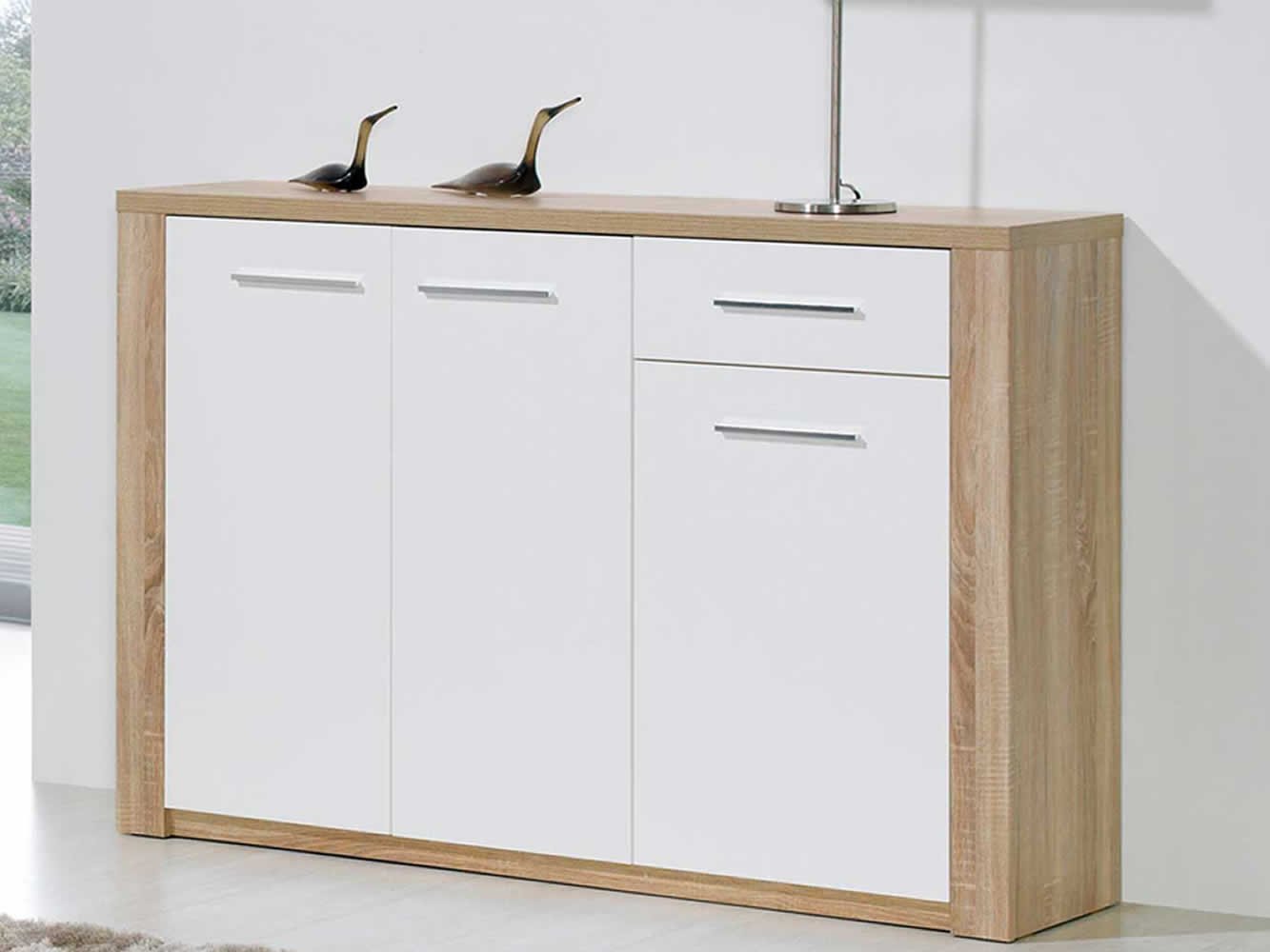 Como Natura Oak/White Shoes Cabinet