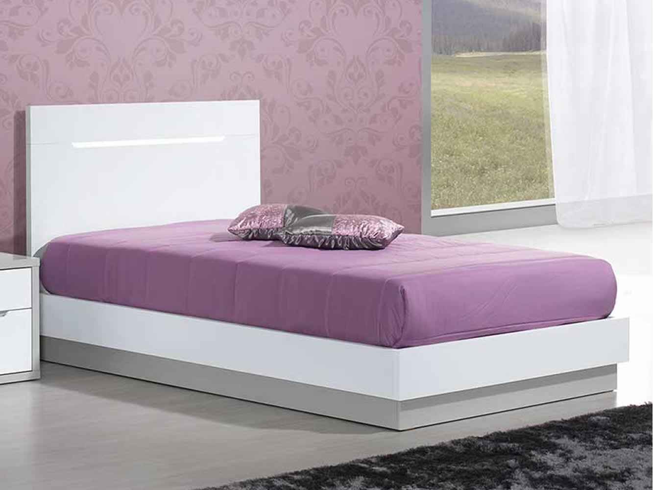 Venice Grey/White Single Bedstead