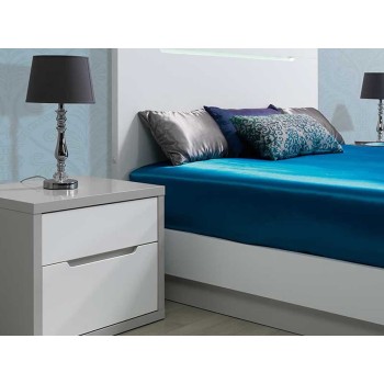 Cama King Venice Cinza/Branco