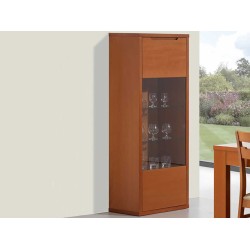 Venice Beech Glass Cabinet 