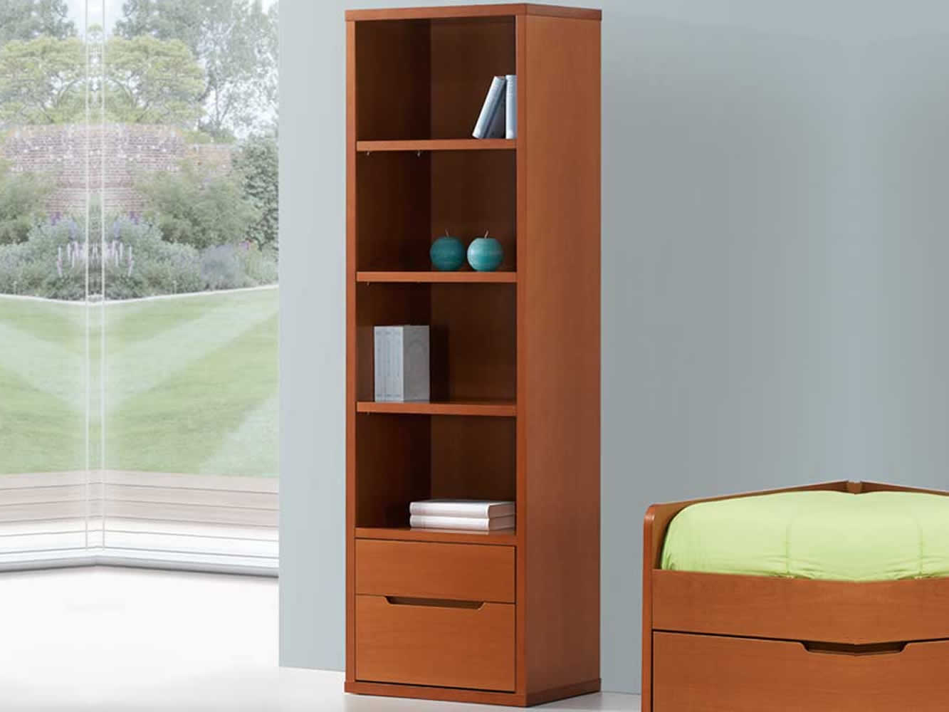 Venice Beech Bookcase with 2 dr.