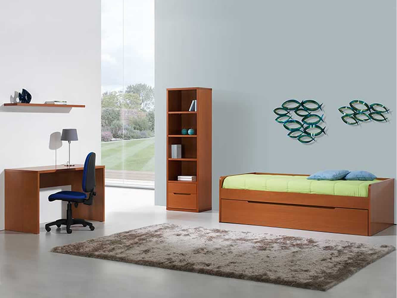 Venice Beech Bookcase with 2 dr.