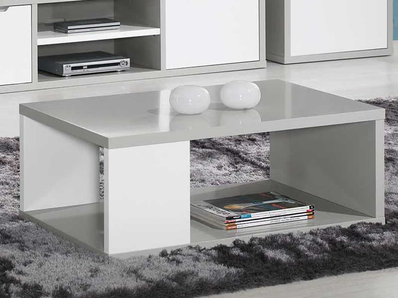 Table Basse Venice Gris/Blanc