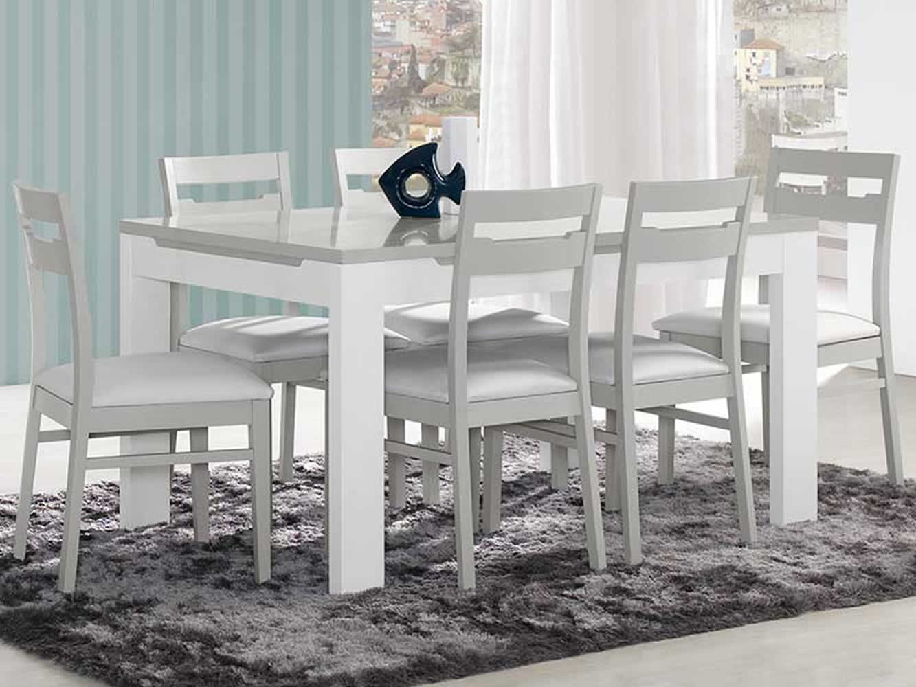Venice Grey/White Dining Table