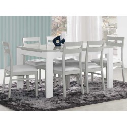 Venice Grey/White Dining Table