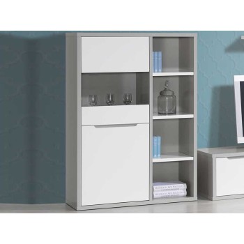 Mueble Bar Venice Gris/Blanco