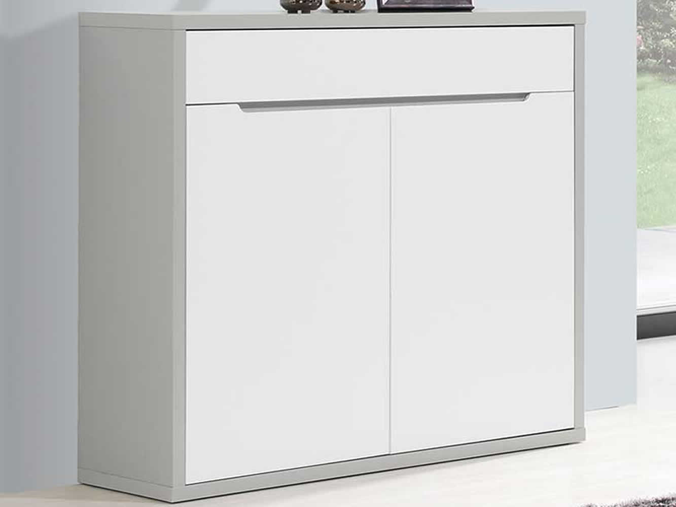 Venice Grey/White Shoes Cabinet