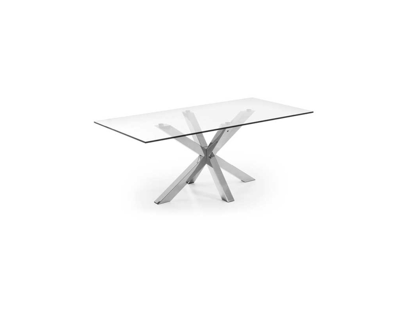 Venice Table - Glass / Stainless Steel