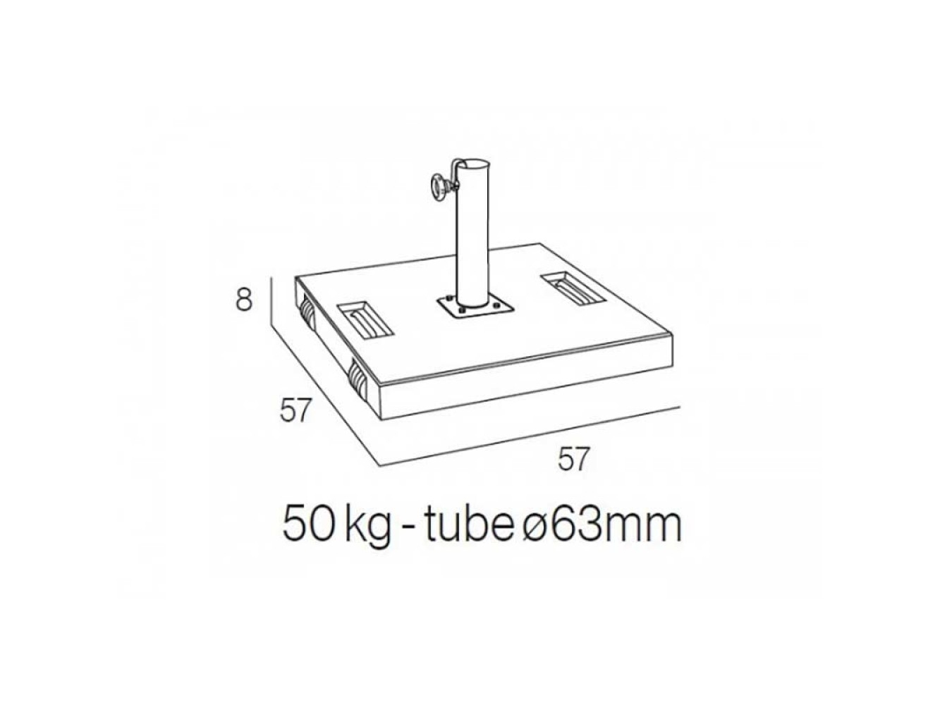 Base de Sombrilla Cube 50KG