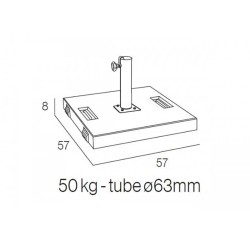 Cube 50KG Parasol Base