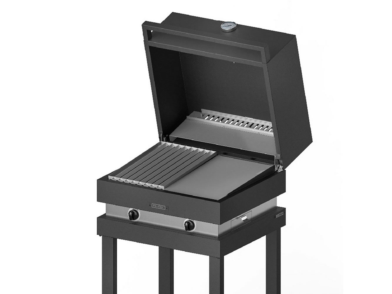 Fògher Gas Barbecue with Oven FGA 500 FO with Fixed Tubular Legs