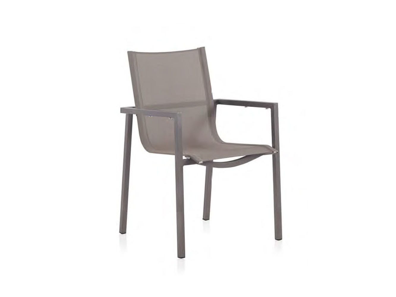 Blanco Curved Chair with Armrests