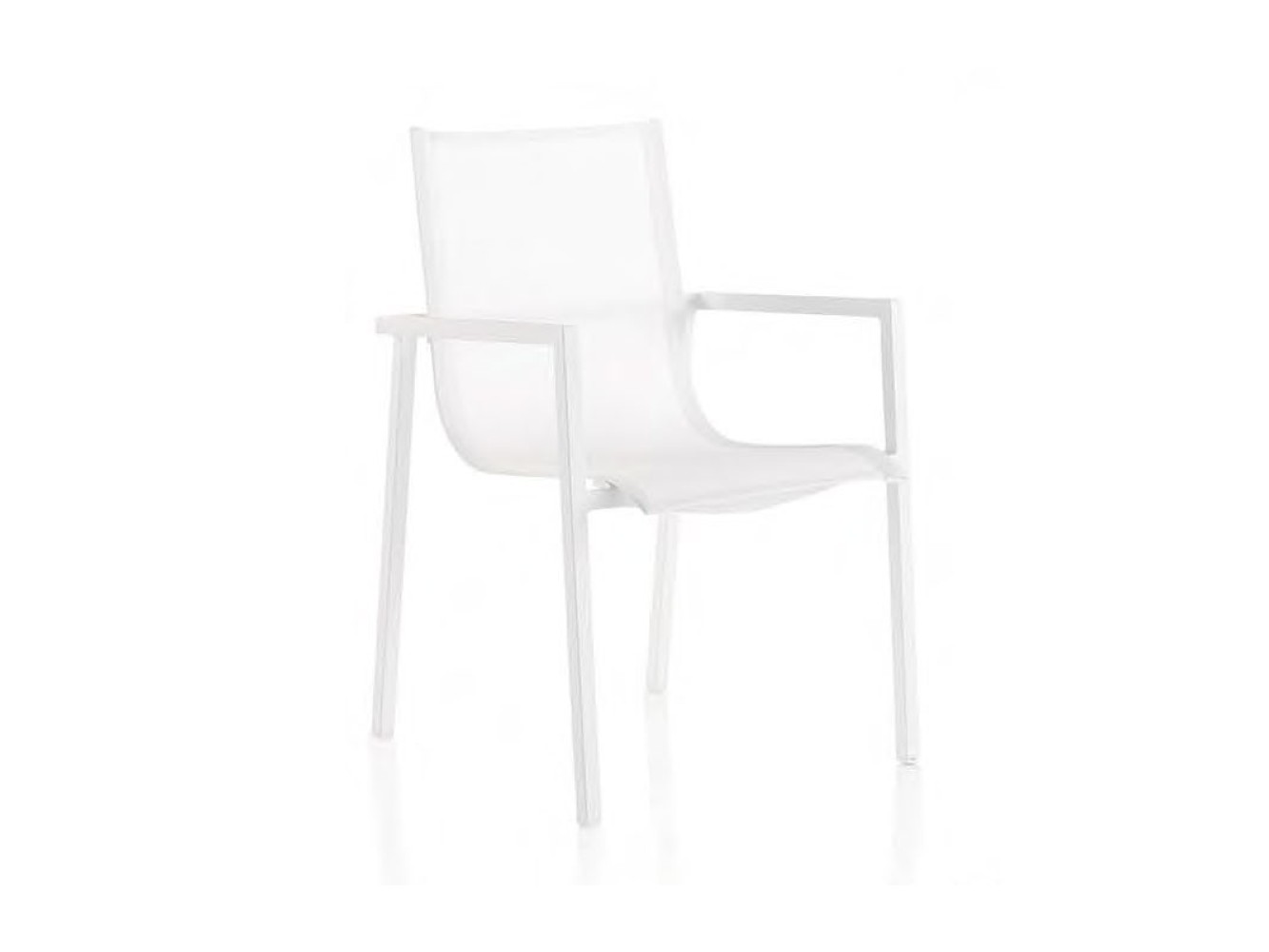 Chaise Incurvé avec Accoudoirs Blanco