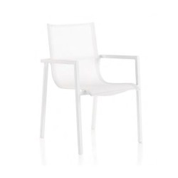 Chaise Incurvé avec Accoudoirs Blanco