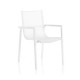 Blanco Curved Chair with Armrests