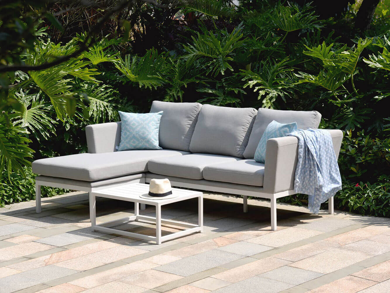 Ens. de Canapé avec Chaise Longue Argenta