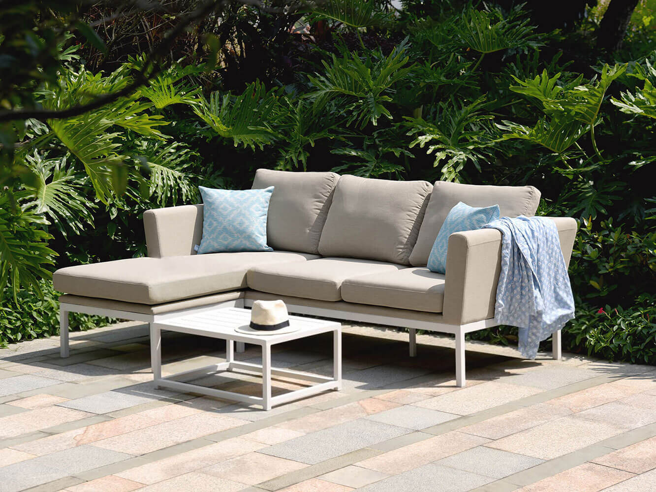 Ens. de Canapé avec Chaise Longue Argenta