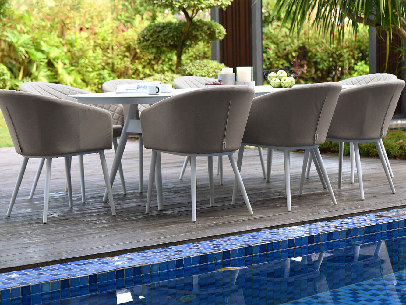 Salon de Jardin Ovale Napoli 8 Places