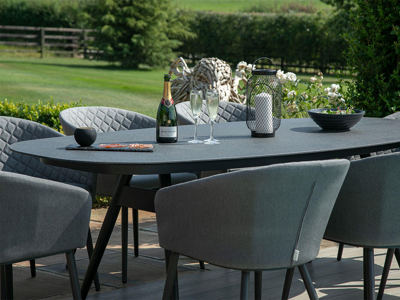 Salon de Jardin Ovale Napoli 8 Places