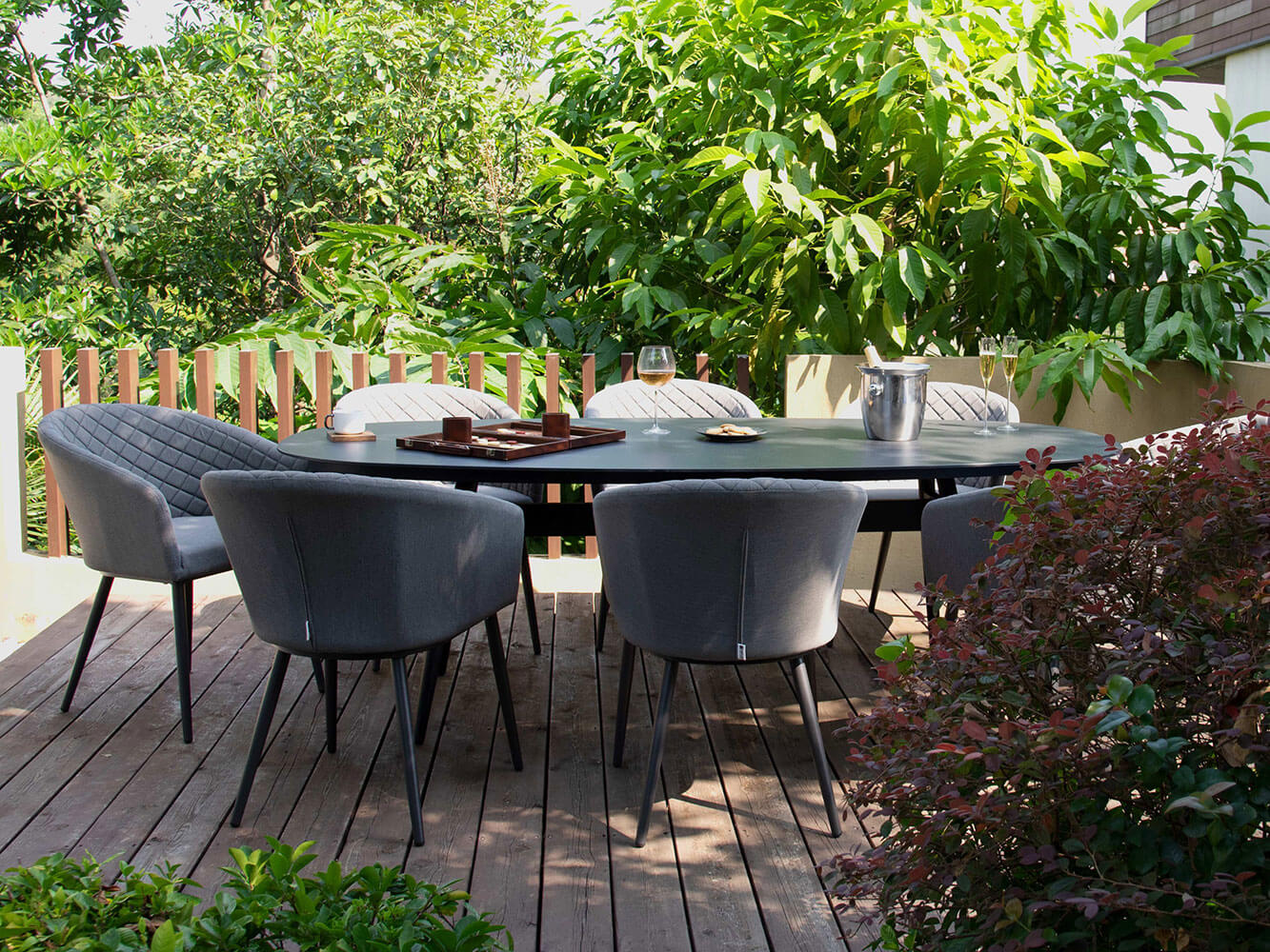 Salon de Jardin Ovale Napoli 8 Places