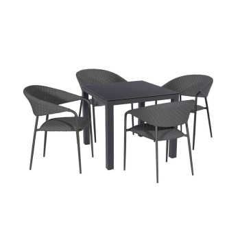 Nuoro 4 Seat Square Dining Set Nuoro 4 Seat Square Dining Set
