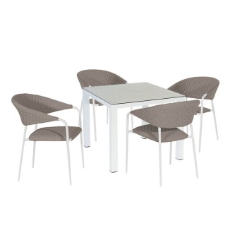 Nuoro 4 Seat Square Dining Set Nuoro 4 Seat Square Dining Set