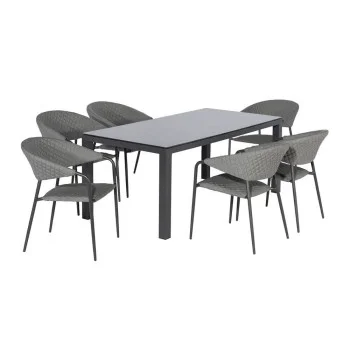 Nuoro 6 Seat Rectangular Dining Set