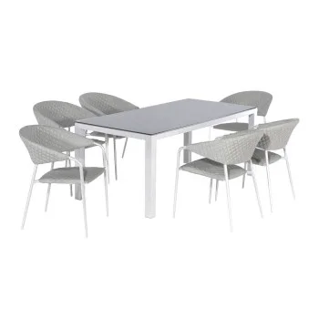 Nuoro 6 Seat Rectangular Dining Set