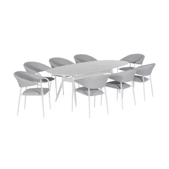 Nuoro 8 Seat Oval Dining Set